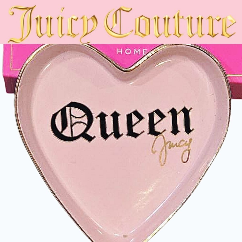 Juicy Couture Home Queen Juicy Heart Shaped Ceramic Trinket Tray